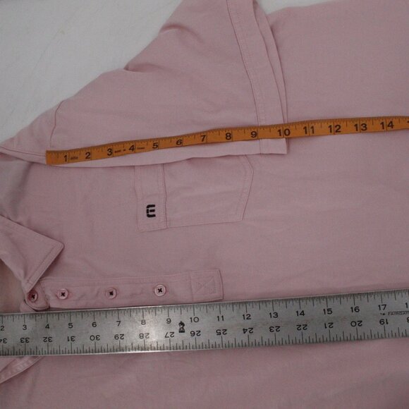 Travis Mathew Polo Shirt Mens XL Short Sleeve Pima Cotton Blend golf casual pink - Picture 8 of 14